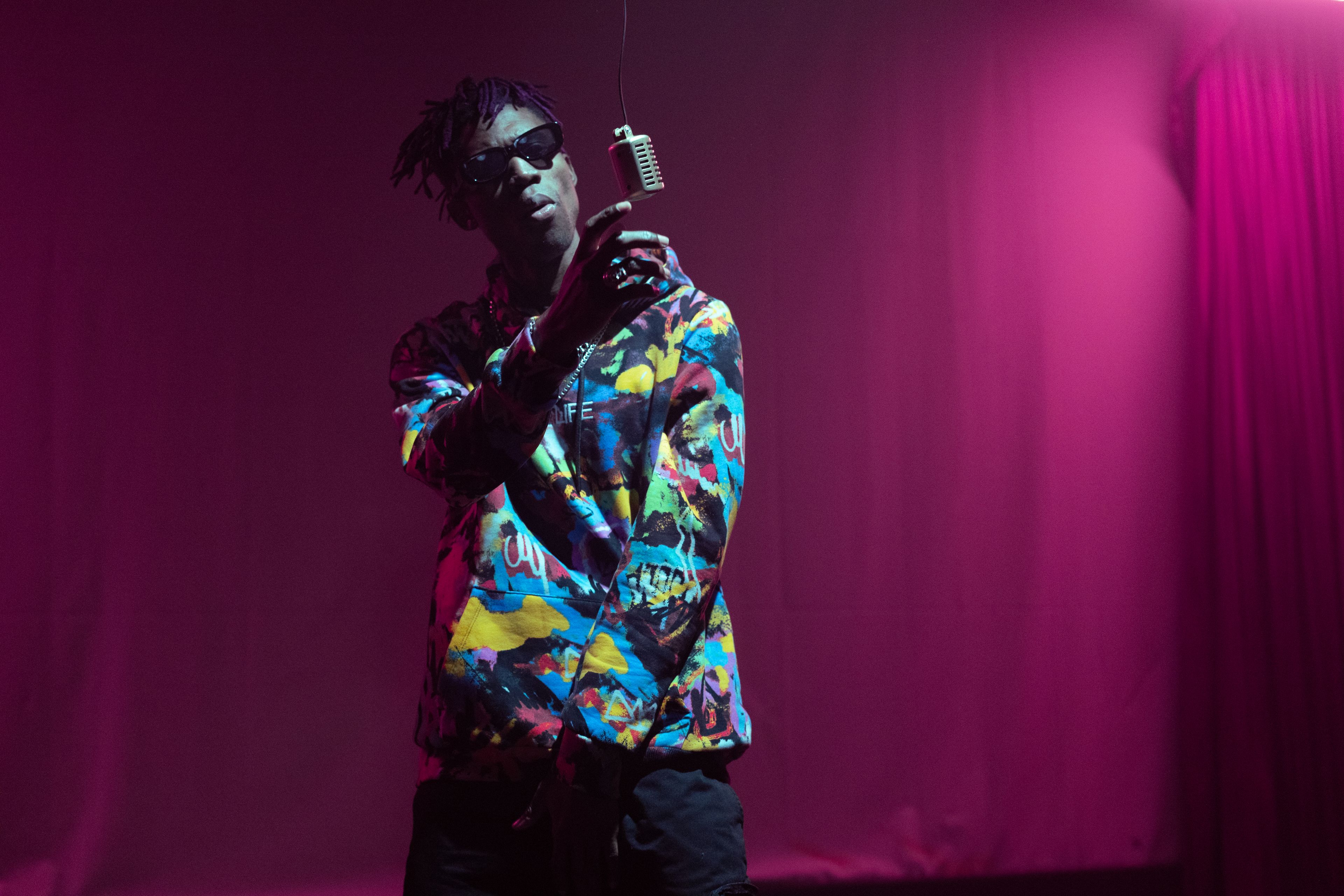 Rapper performing live on stage
