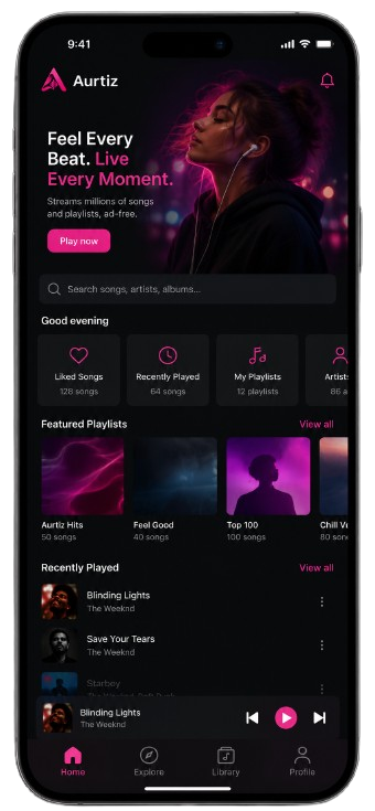 Aurtiz app shown on a phone